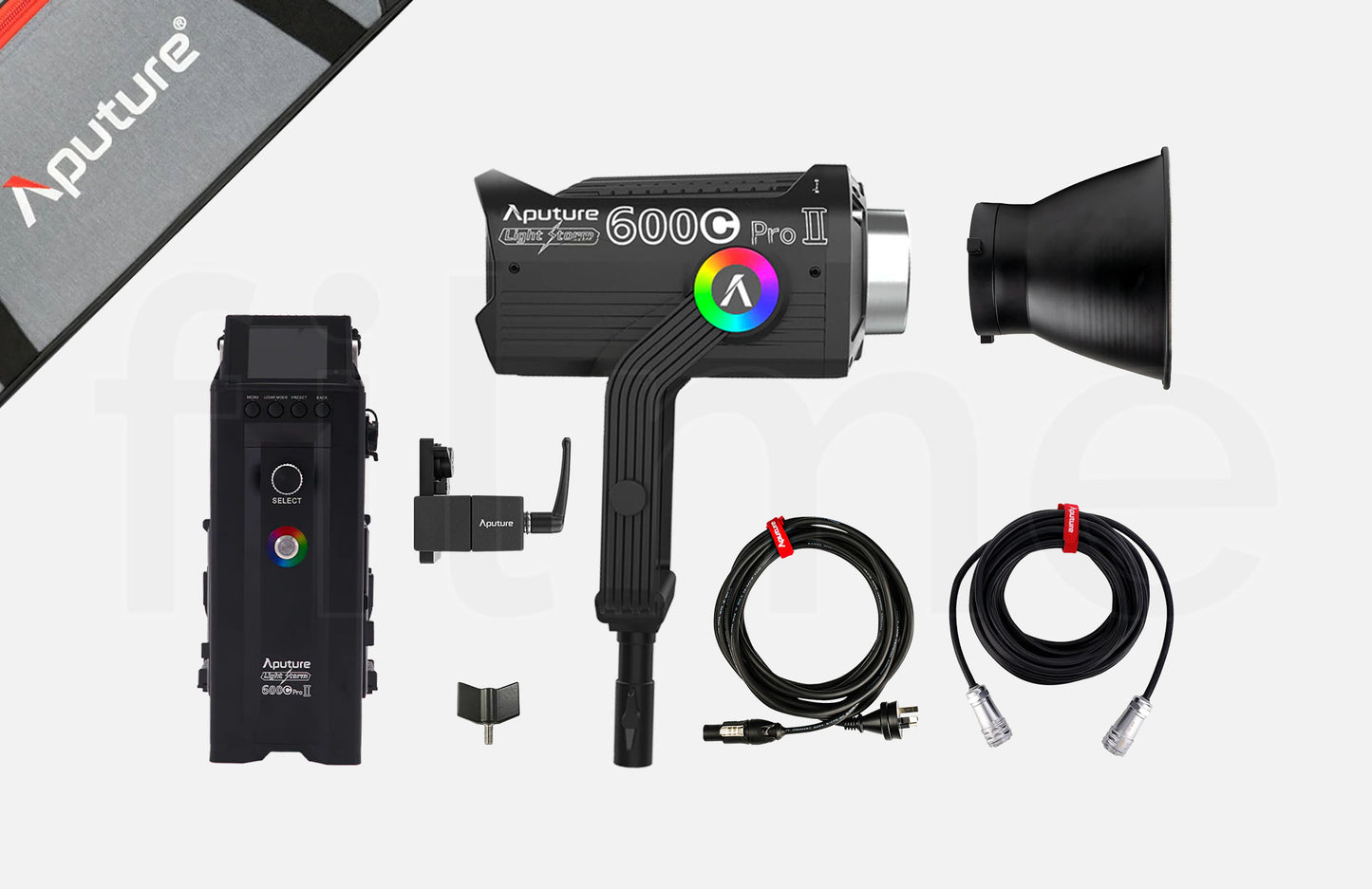 Accessoires inclus avec la location Aputure LS 600c Pro II à Paris chez Filme
