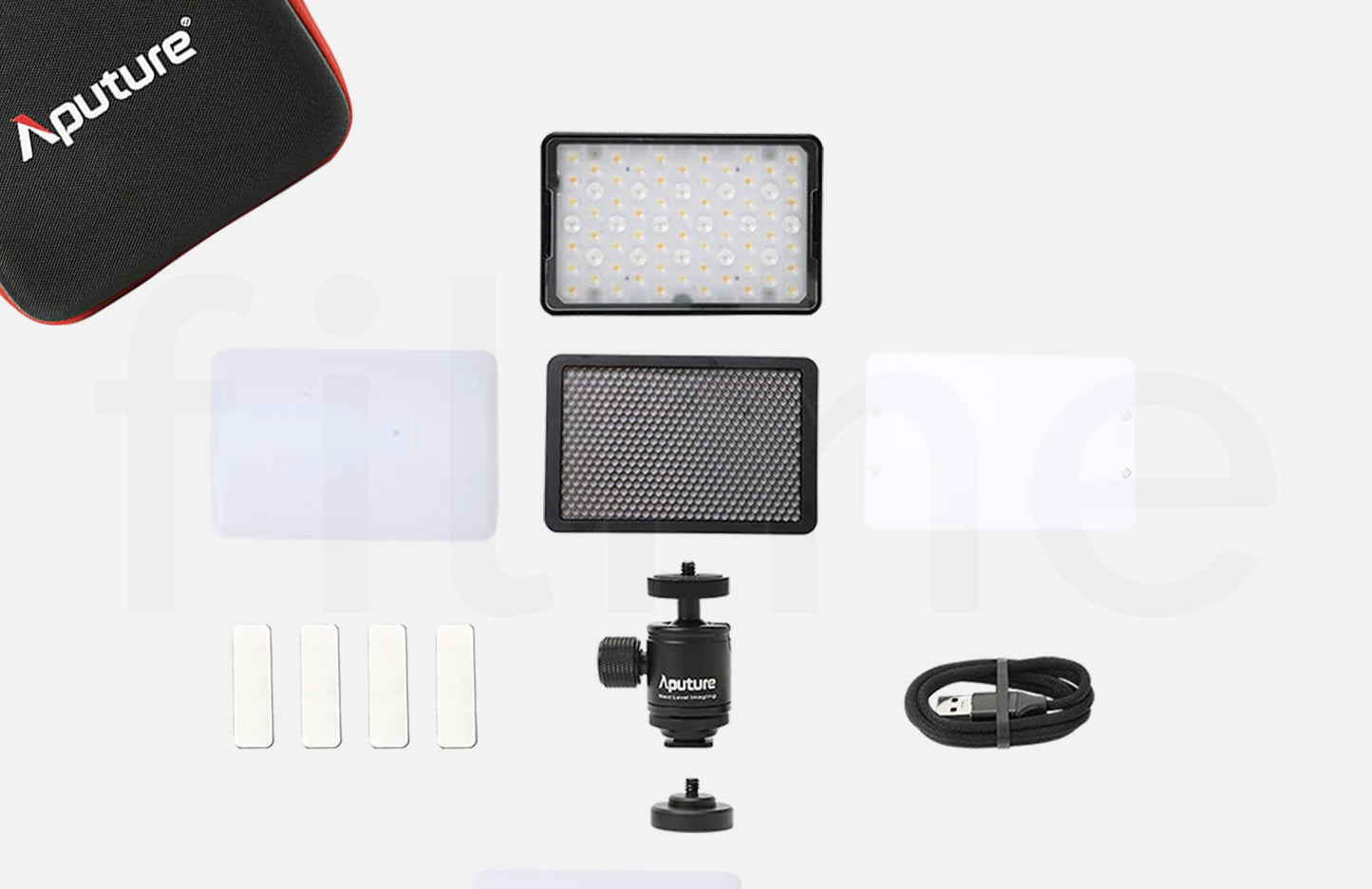 Accessoires inclus avec la location aputure MC Pro à Paris chez Filme
