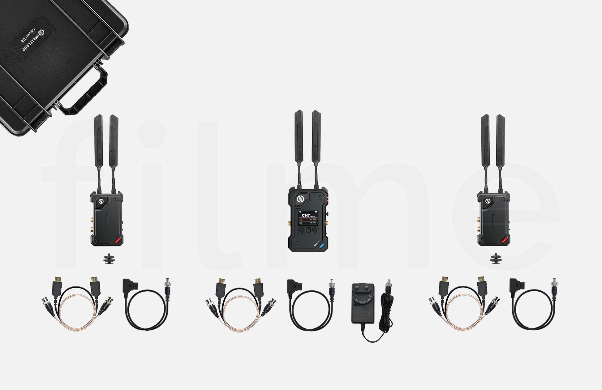 Contenu de la location Hollyland Cosmo C2 – kit 2 TX et 1 RX à Paris et Montreuil chez Filme