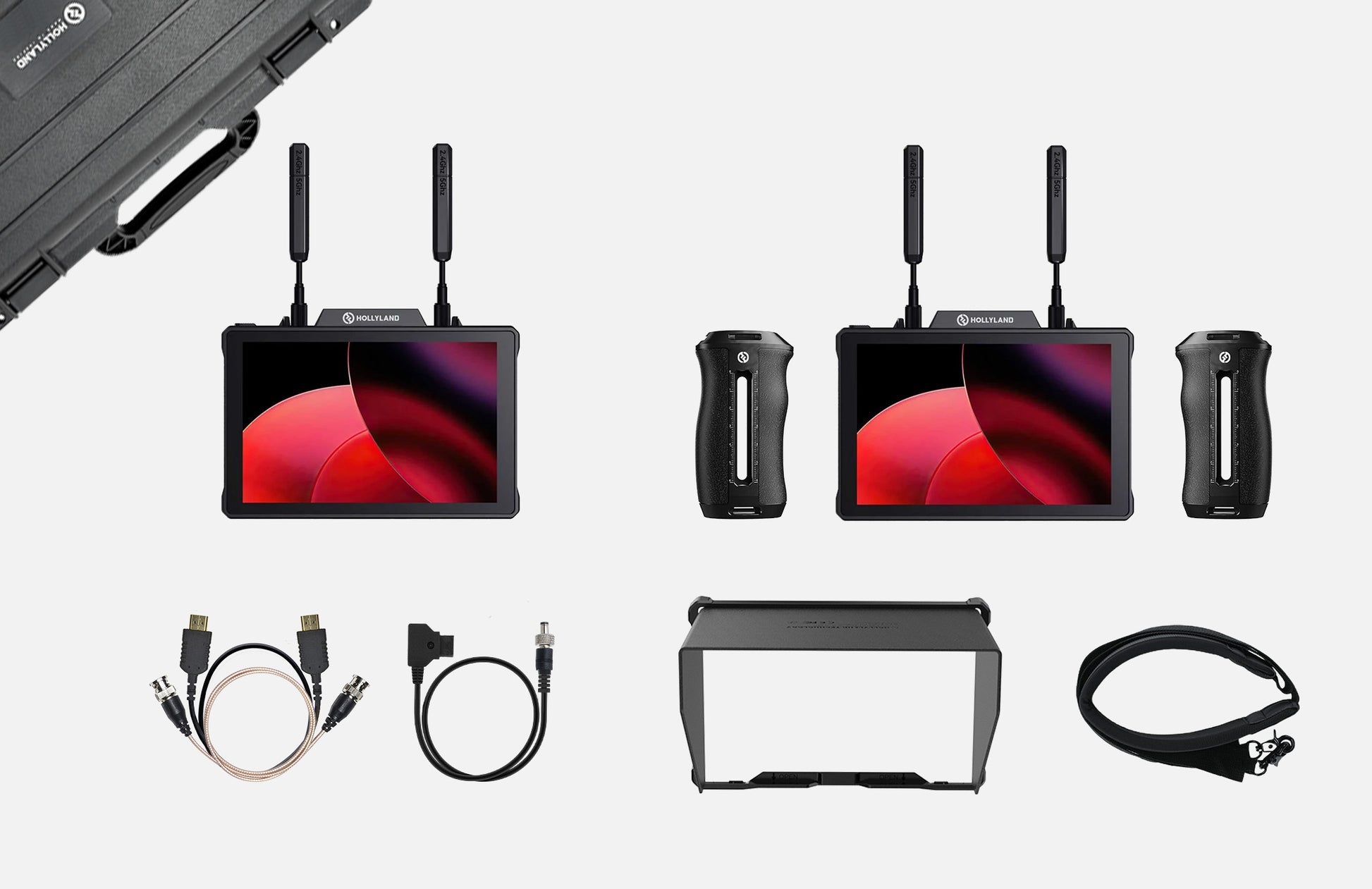 Contenu de la location Hollyland Pyro 7 – kit 2 moniteurs sans fil à Paris et Montreuil chez Filme