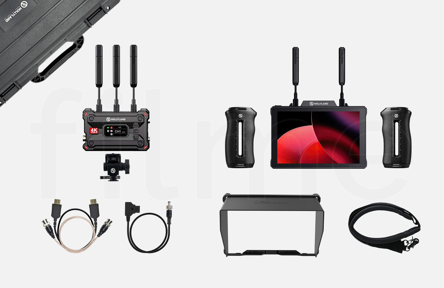 Contenu de la location Hollyland Pyro 7 – kit moniteur sans fil avec TX Pyro S à Paris et Montreuil chez Filme