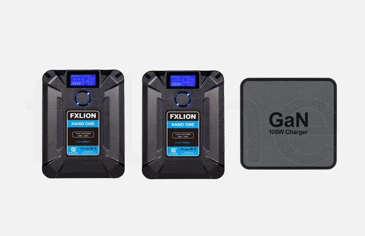 Location Kit 2 Fxlion Nano One 50Wh V-Mount + chargeur 100W à Paris et Montreuil chez Filme