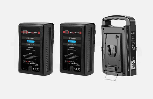 Location Kit 2 V-Mount Baxxtar BP190WS + chargeur double à Paris et Montreuil chez Filme