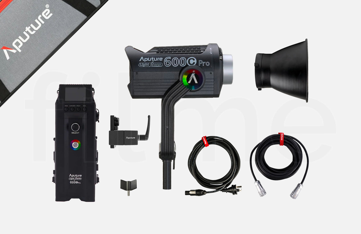 Accessoires inclus avec la location Aputure LS 600c Pro à Paris chez Filme