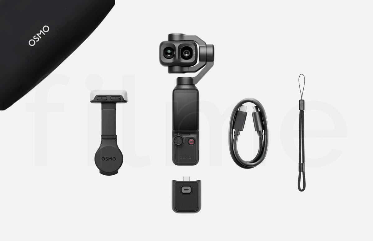 Accessoires inclus avec la location DJI Osmo Pocket 4P – bundle standard à Paris chez Filme
