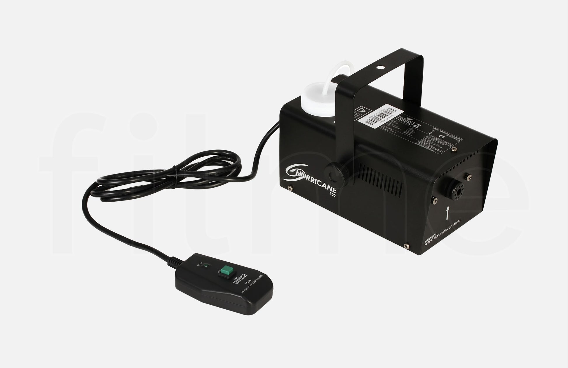 Accessoires inclus avec la location machine à fumée Chauvet Hurricane 700 à Paris chez Filme