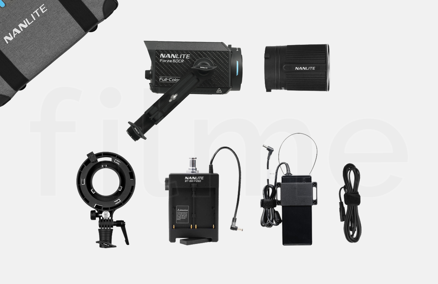 Accessoires inclus avec la location Nanlite Forza 60CR à Paris chez Filme