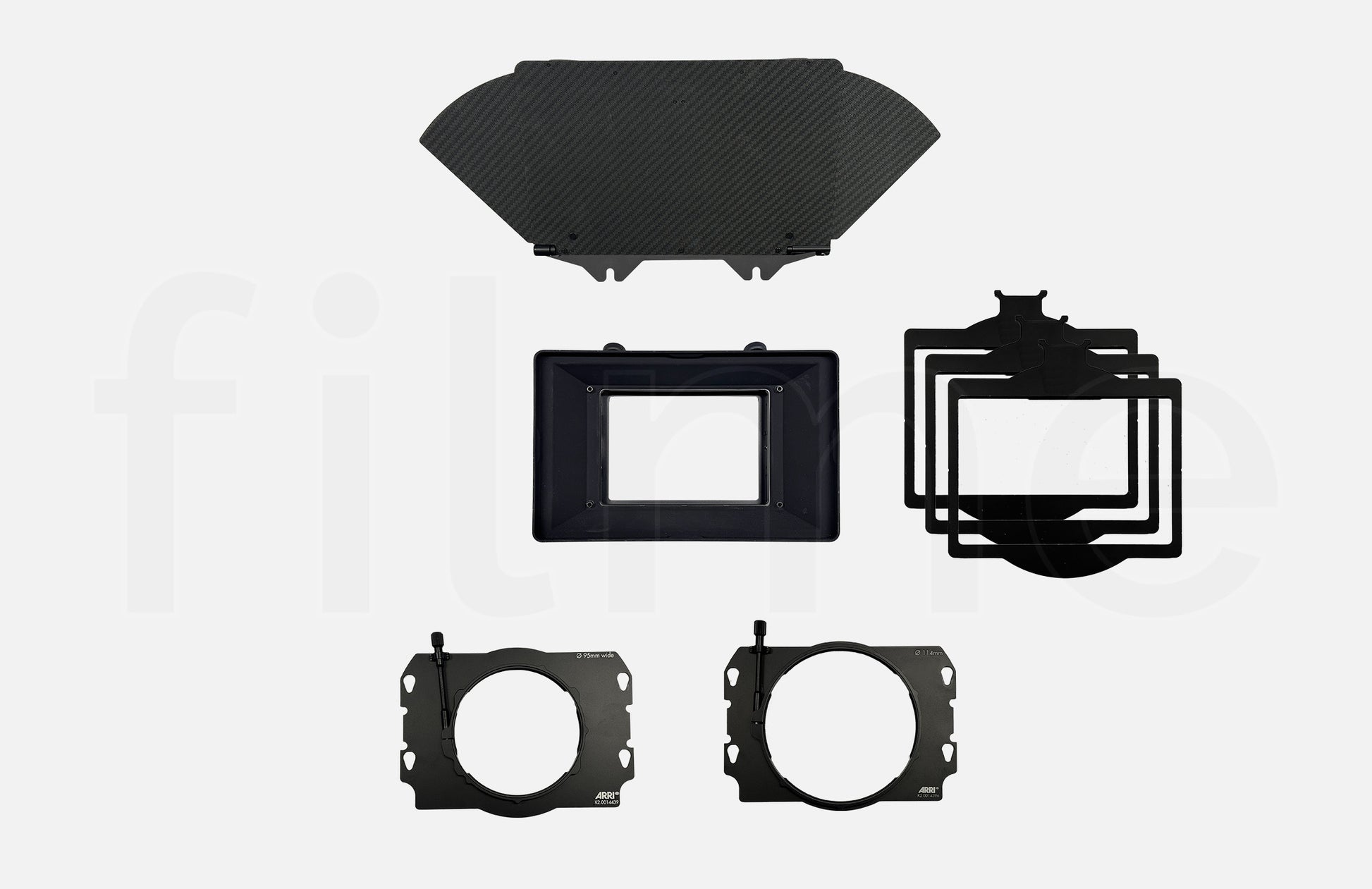 Contenu de la location ARRI LMB 4x5 – kit Matte Box clip-on 3 tiroirs à Paris et Montreuil chez Filme
