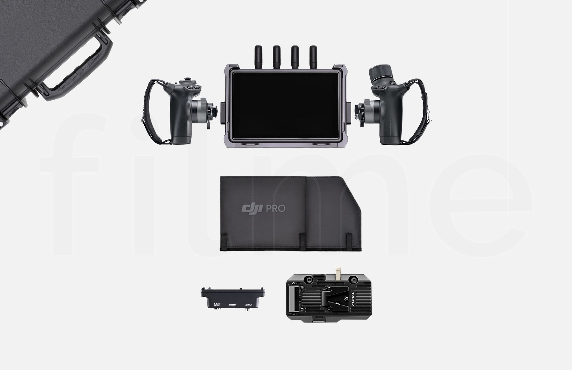 Contenu de la location DJI Transmission – bundle écran sans fil haute luminosité avec contrôle Ronin 4D à Paris et Montreuil chez Filme