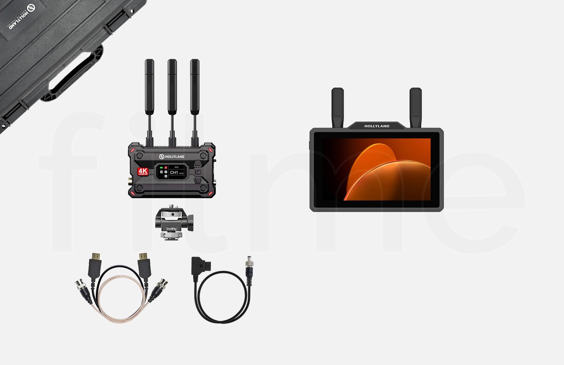 Contenu de la location Hollyland Pyro 5 – kit moniteur sans fil avec TX Pyro S à Paris et Montreuil chez Filme