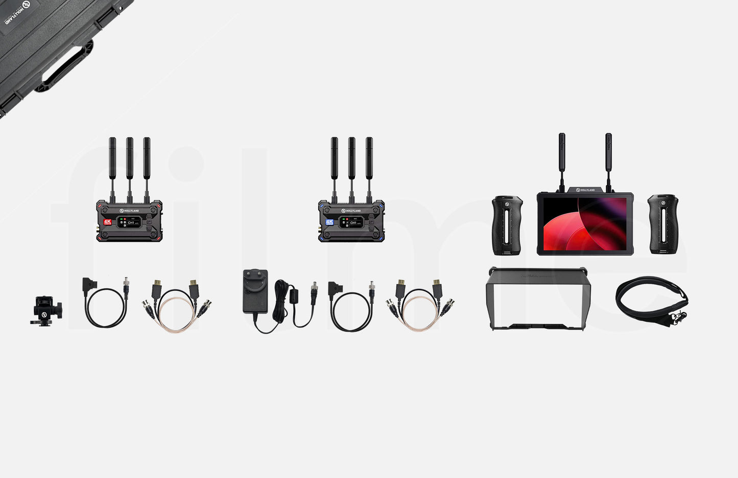 Contenu de la location Hollyland Pyro 7 – kit moniteur sans fil avec émetteur et récepteur Pyro S à Paris et Montreuil chez Filme