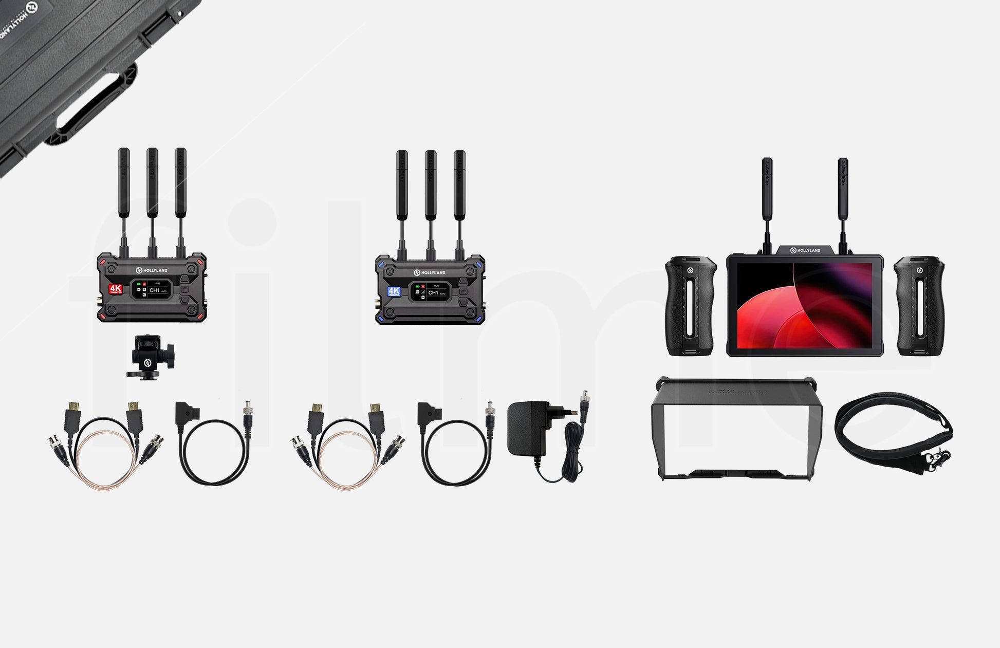 Contenu de la location Hollyland Pyro 7 – kit moniteur sans fil avec TX et RX Pyro S à Paris et Montreuil chez Filme