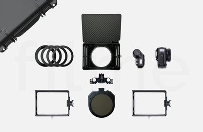 Contenu de la location Matte Box Tilta Mirage – kit avec filtre VND motorisé (95mm) à Paris et Montreuil chez Filme