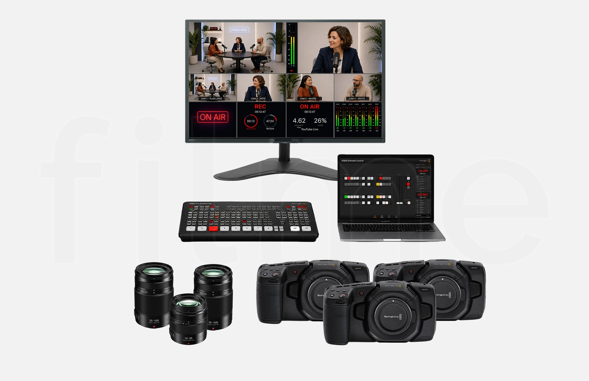 Location Setup podcast – pack vidéo essentiel à Paris et Montreuil chez Filme